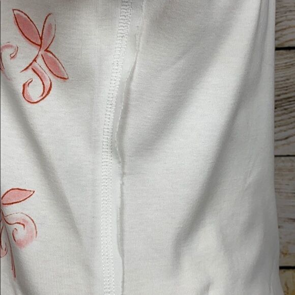 Think Pink White COTTON V-neck T-shirt  Top tee - Picture 4 of 8